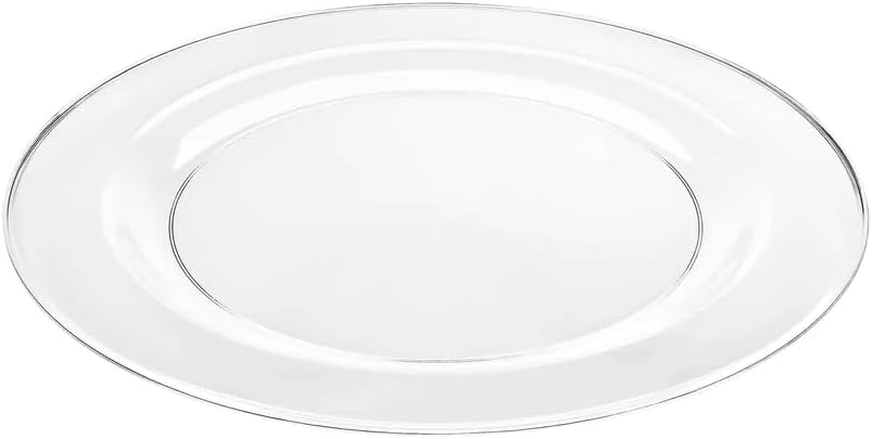 EcoQuality 6.25 inch Clear Round Dessert Plate – Elegant Disposable & Reusable Plastic Plate for Appetizers, Desserts & Snacks – Sturdy Tableware for Weddings, Parties, Catering & Events (320)