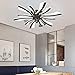YUNZI 72W Silenzioso Ventilatore da Soffitto con Luce Camera Reversibile DC Fan con Telecomando e App LED Dimmerabile Plafoniera con Timer for Soggiorno Sala Ventola con Luce da Soffitto 78cm