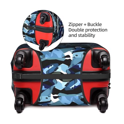 Housse de protection en polyester lavable bleu et blanc taille S