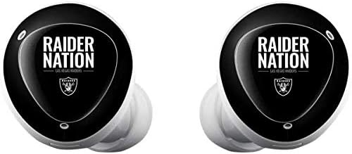 Skinit Decal Audio Skin Compatible with Samsung Galaxy Buds+ - Officially Licensed NFL Las Vegas Raiders Team Motto Design