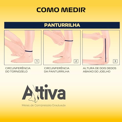Meia de Compressão Feminina Meia 3/4 Panturrilha Alta Compressão 20-30 Sem Ponteira Cor Natural Sigv