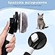 Vinabo Katzenbürste,Hundebürste Selbstreinigende Bürste,Pets Brush Katzenkamm mit Griff,saubere Taste,Bürste für Die Haustierpflege zum Entfernen von Unterfell mit kurzen, mit tleren und Langen Haaren