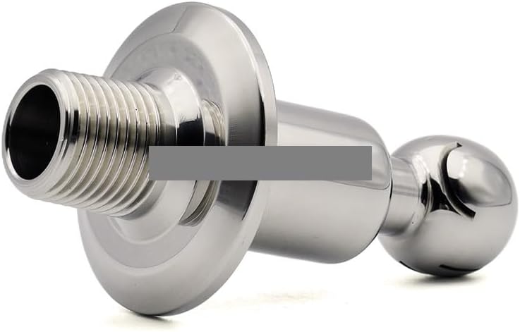 SS304 Stainless Steel CIP Cleaning Rotating Spray Ball 1.5" Tri Clamp x 1/2" NPT External Thread