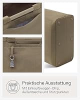 Kapten & Son Vaasa Einkaufskorb faltbar Cord Dusty Khaki 25 L | Korb Kord Grün | Inklusive Einkaufswagen-Chip & Magnetfach | Abwischbares Innenmaterial | Stilvoller Alltagsbegleiter | Shopping Basket – Ansicht 4