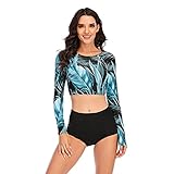 Traje de baño de dos piezas de entrenamiento Athletic para mujer, XL