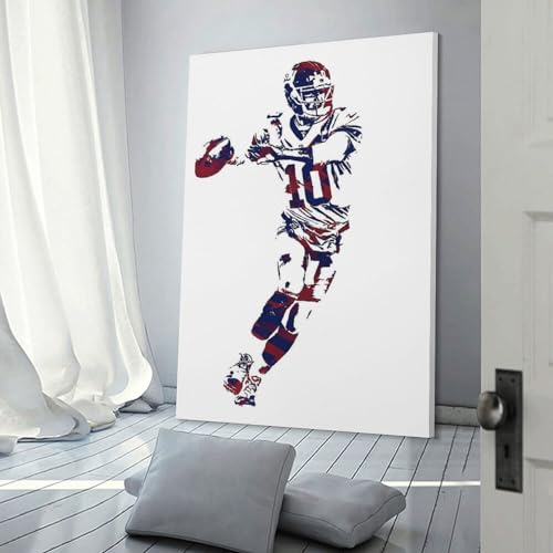 Poster Eli Manning tableau toile premium football américain SECOLI 50x75