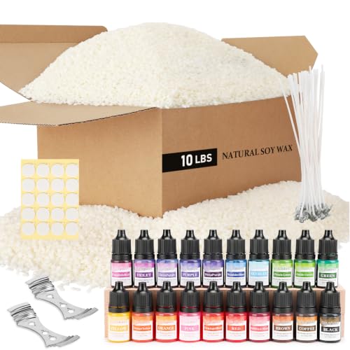SAEUYVB 10 lbs Soy Candle Wax for Candle Making Natural Soy Wax Pellets