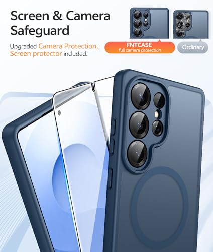 Image of FNTCASE for Samsung Galaxy S25 Ultra Case: [Fit for Magsafe] [Full Camera Protection] Translucent Matte Cases with [Screen Protector] Military Grade Shockproof Protective Phone Cover