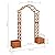 Gecheer Garden Pergola with Planter Solid Firwood, Flower Planter Arbor Arch Wedding Arch Decoration Garden Trellis Pergola Arbor for Climbing Plant Rose Vines, for Lawn Backyard Outdoor Patio- Brown