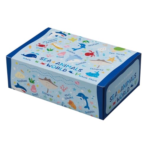 Image of Torne Disposable Lunch Pack, Sea Animal World, 3-Piece Set, Fold-Over Type, Oil-Resistant and Water Resistant Interior, Width 5.9 x Depth 3.9 x Height 2.0 inches (15 x 10 x 5 cm), Made in Japan