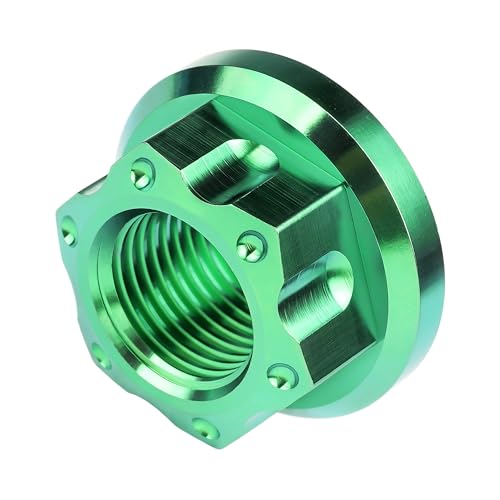 Image of Titanium M6 M8 M10 M12 M14 M16 Flange Bolt Nut Bicycle Motorcycle Rear Axle Car Modification Accessories Pack of 6 (M14 Pitch 1.5mm, Green)