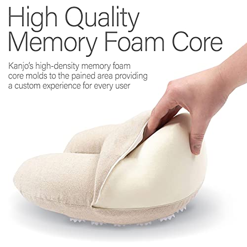 Kanjo Memory Foam Acupressure Neck Pillow - High Density Memory Foam Core - Travel Accessory Pillow - Relieves Neck Pain and Back Pain - Includes Carry Bag - FSA & HSA Eligible - Image 5