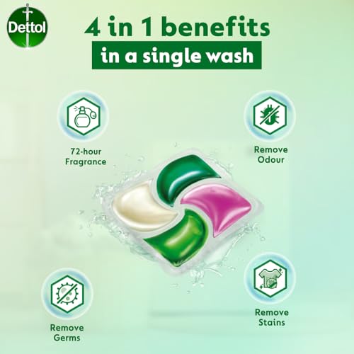 Image of Dettol 4 in 1 Laundry Detergent Pods 18pcs