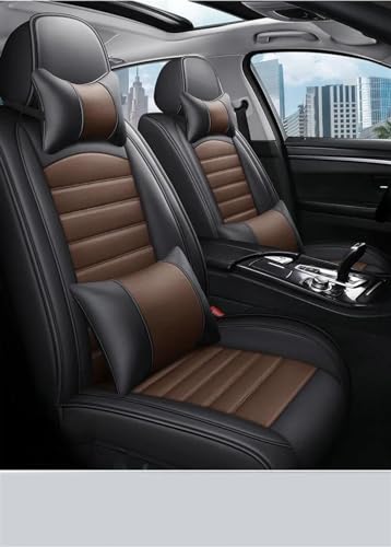 Housse de siège voiture protection cuir universelle brun pour Citroën C6