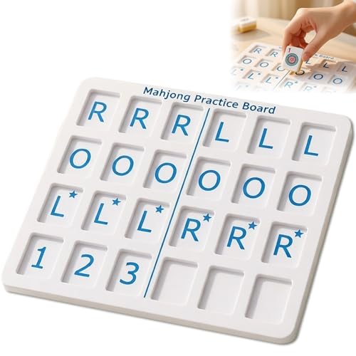 Tablero portátil de práctica Mahjong solo jugador azul