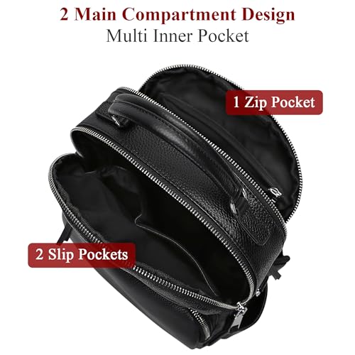 ALTOSY Genuine Leather Backpack for Women Small Convertible Backpack Purse Ladies Shoulder Bag 4 in 1 to Carry by ALTOSY - Image 7