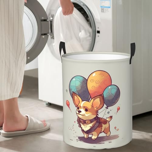 Panier à linge grand format pliable imperméable Corgi pour vêtements sales - 6