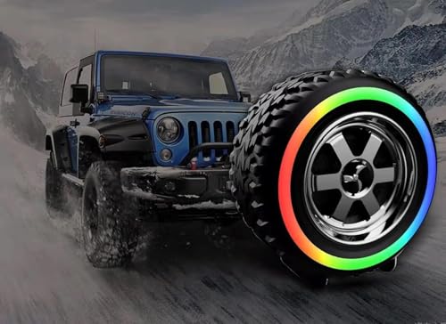 Image of Tyre-Shaped Portable Bluetooth Speaker | Heavy Bass, LED Lights, Wireless Music System with HD Sound & Long Battery Backup
