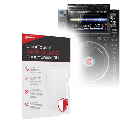 BoxWave Screen Protector Compatible with Pioneer CDJ-3000 (9 in) - ClearTouch Anti-Glare ToughShield 9H (2-Pack), Anti-Glare 9H Tough Flexible Film Screen Protector