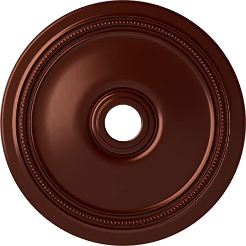 Image of Ekena Millwork CM24DIACS Diane Ceiling Medallion, 24 inchOD x 3 5 /8 inchID x 1 1 /4 inchP (Fits Canopies up to 6 1 /4 inch), Hand-Painted Antique Copper