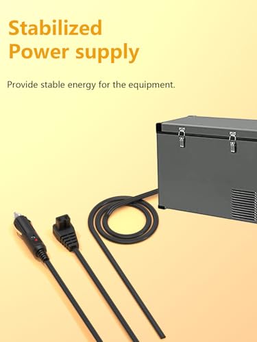 Image of 16.4FT Portable Car Refrigerator DC Power Cord 12V /24V Compatible with ICECO, BougeRV, Bodega, Alpicool ARB, AstroAI, Aspenora, Euhomy, Setpower, JoyTutus, Fridge Freezer Cooler Car Charger