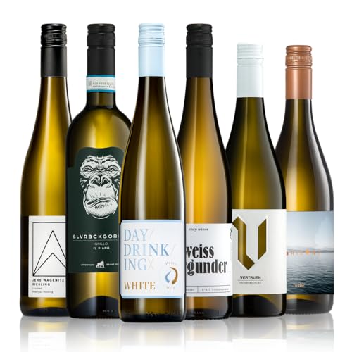Italien vs. Frankreich 3er Weisswein Geschenk für besondere Anlässe Sommerparty Geburtstag Sauvignon, Chardonnay oder Riesling