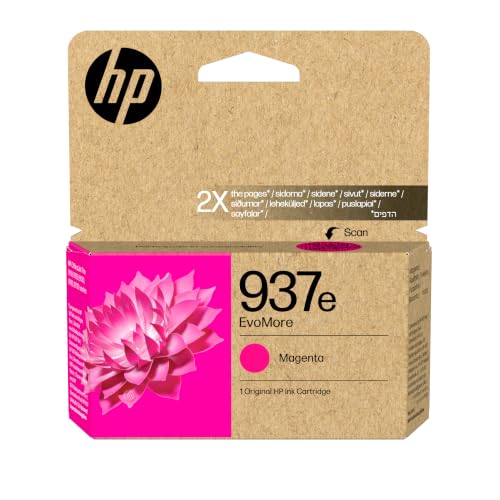 HP 937e Magenta, Cartouche Encre Originale, EvoMore, Grande capacité