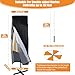 Patio Umbrella Parasol Cover, 420D Waterproof Outdoor Umbrella Cover, Fits 13-15 ft Double-Sided Large Umbrella, Garden, Top Vent, Zipper, Windproof Anti-UV