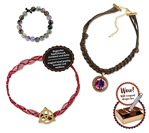 Lena 42303 Dragon Jewels Craft Set, Jewellery Craft Set including Necklace with Amulet - Image 2