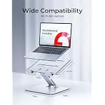 Adjustable Ergonomic Laptop Stand for Desk, Foldable Computer Stand, Stable Aluminum Lectern Notebook Riser & Portable Laptop Holder Mount Compatible with 10-16" MacBook Pro/Air, Dell, HP - Image 2