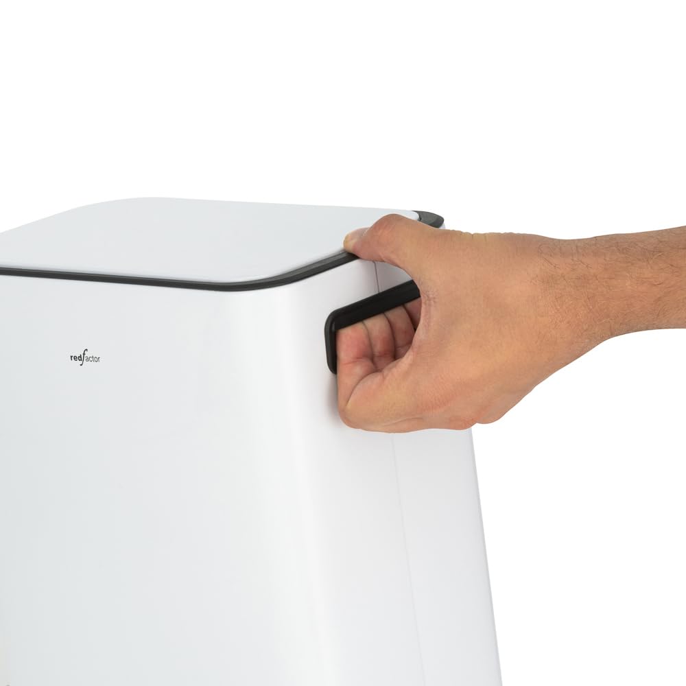 RED FACTOR Cubo de basura con pedal fino de 5 l, de acero inoxidable, tapa de cierre suave y cubo interior extraíble para baño, cocina u oficina (blanco metálico)