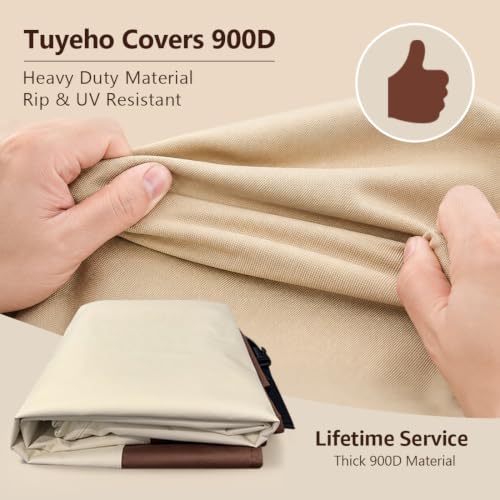 Tuyeho High Back Patio Chair Cover 35x28x35 Waterproof Outdoor 900D by Tuyeho - Image 3