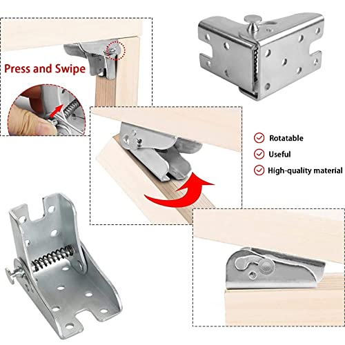 Monsully 4 Pieces 90 Degree Self-Locking Folding Hinge - Image 4