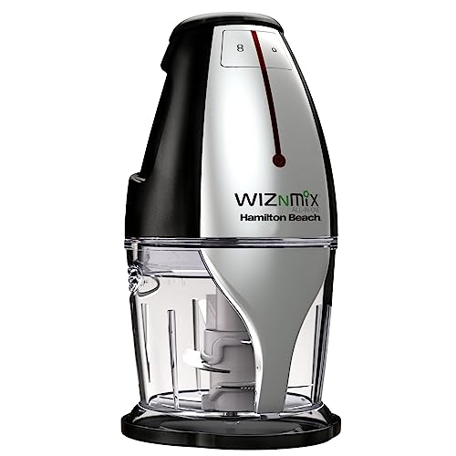Hamilton Beach Wiz'n'Mix Food Processor, 400W All-in-One with 3 Attachments, 750ml Bowl, Juicer, 3D...