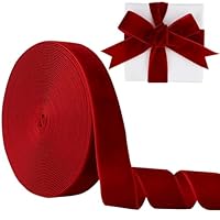 Texture luxueuse : le ruban de velours de couleur vin de 2,5 cm de large offre une texture riche et douce qui améliore l'élégance de tout projet. Sa finition luxueuse le rend parfait pour une décoration sophistiquée et des occasions spéciales Longueu...