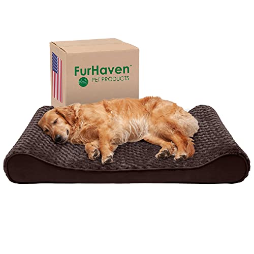 Furhaven Xl Orthopedic Dog Bed Ultra Plush Faux Fur & Suede Luxe Lounger W/ Removable Washable Cover - Chocolate, Jumbo (X-Large) #TOP2