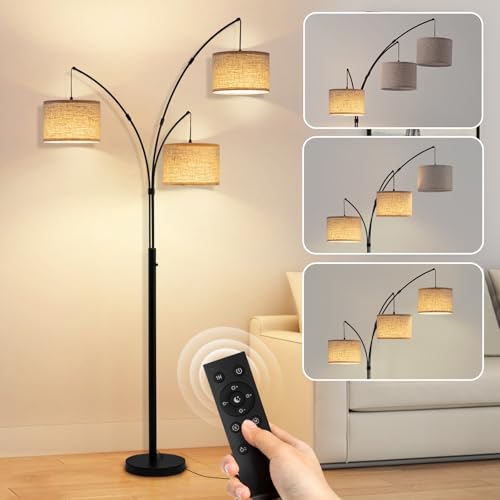 Floor Lamps for Living Room, 2400LM Super Bright Arc Floor Lamp w...