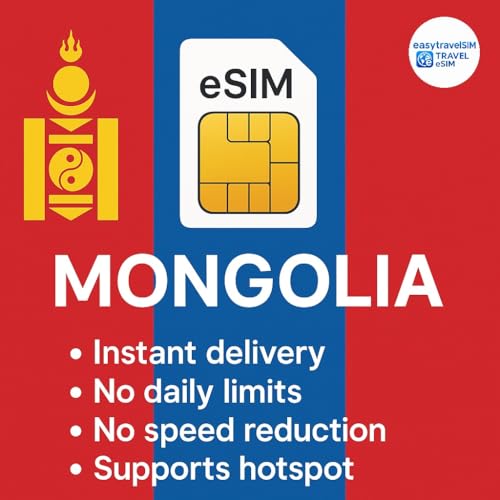 eSIM Mongolie 30 jours | Internet mobile 20 Go fiable pour professionnels