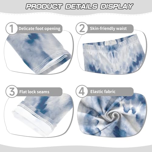 Girls' Leggings Ankle Length Printed Leggings Round Tie Dye Soft Comfortable Pants for Kids 4-10 Years4
