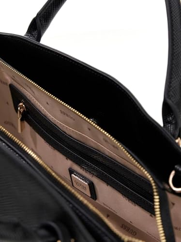 Sac à main GUESS Gilda noir avec 3 compartiments distincts