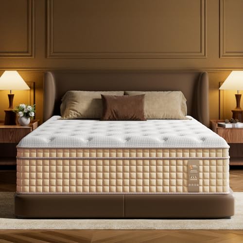 BedStory Firm Mattress Queen Size, 12 Inch Hybrid Mattresses in a Box with Cooling Gel & Pocket Springs for Back Pain Relief and Couples, CertiPUR-US Certified, Fiberglass-Free