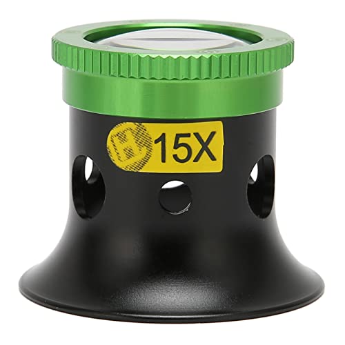 Loupe de réparation de montres, outil d'inspection de loupe portable 15X résistant aux chocs haute dureté professionnel pour pierres précieuses pièces de monnaie timbres roches
