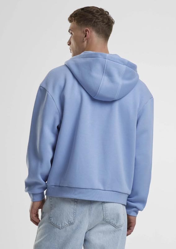 Image of Besick Premium Cotton Solid Relaxed Fit Zipper Hoodie for Men