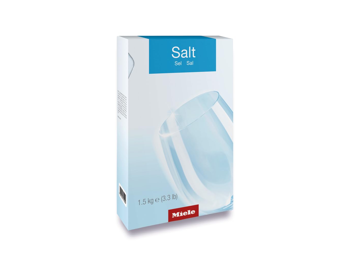 Miele Dishwasher Salt, Reactivation Salt with Extra Coarse Grains for Protecting Dishwashers and Dishes from Limescale Deposits, 3.3 lb