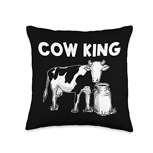 Funny Cow Gift for Men, Grandpa, Farm Animal Throw Pillow
