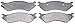 ACDelco 14D702M Advantage Semi-Metallic Front Disc Brake Pad Set with Wear Sensor