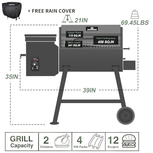 Damniss Wood Pellet Grill & Smoker 8-In-1 Pellet Grill With Automatic Temperature Control thumb #1