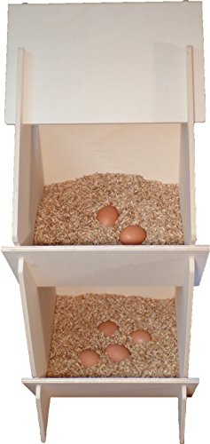 Karner Handels GmbH Hühner Legenest aus Holz, unmontiert, 30 x 35 x 83 cm inkl. Einstreu 6 Liter Cover