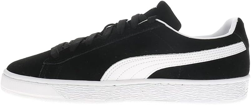 PUMA Men's Suede Classic Lace Up Sneaker Black/White 11 Medium US