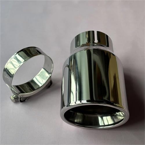 Escape de coche en acero inoxidable 304 plata silenciador universal ID 70mm OD 76mm